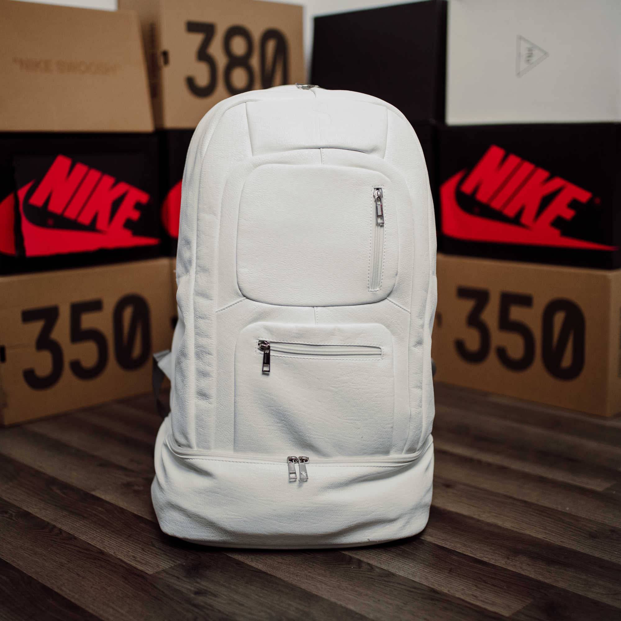 White Tumbled Leather 3 Bag Set - Sole Premise