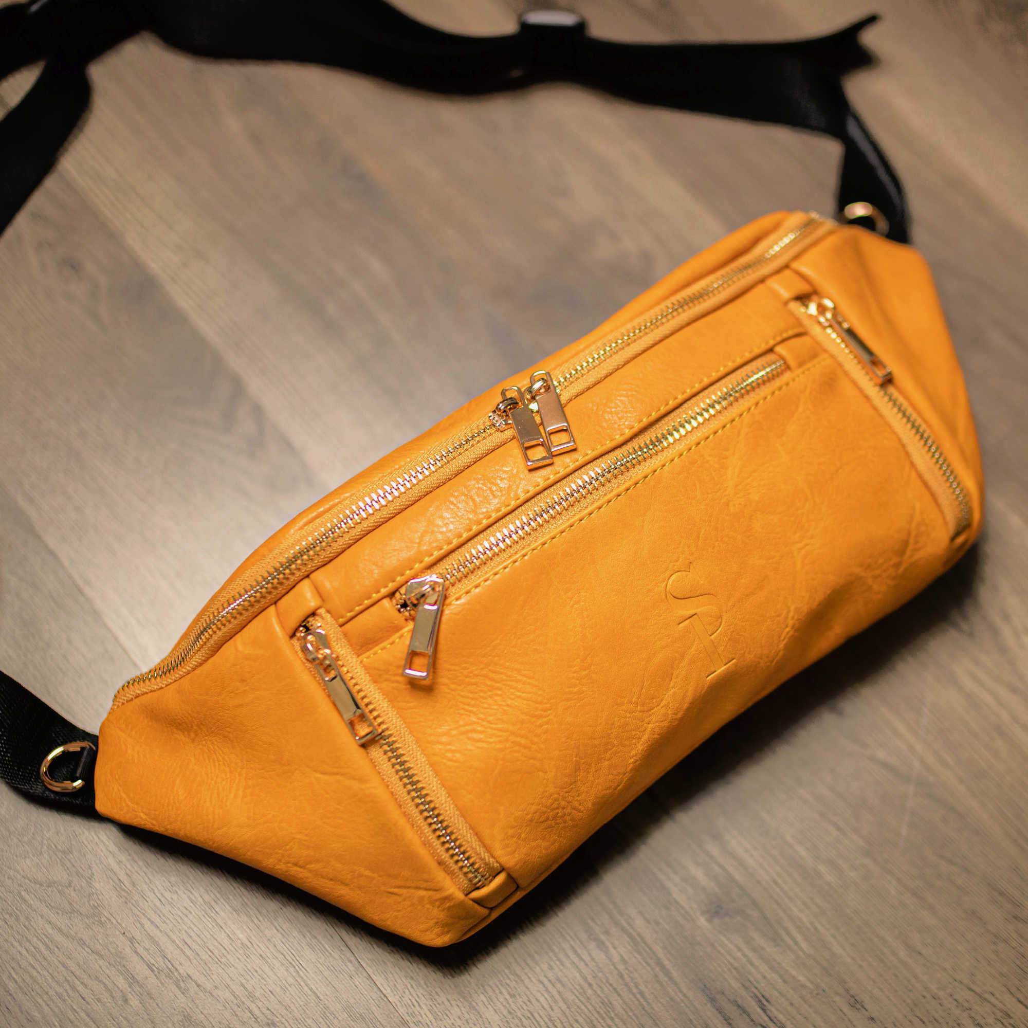 Yellow Leather Cross Body-Waist Bag - Sole Premise