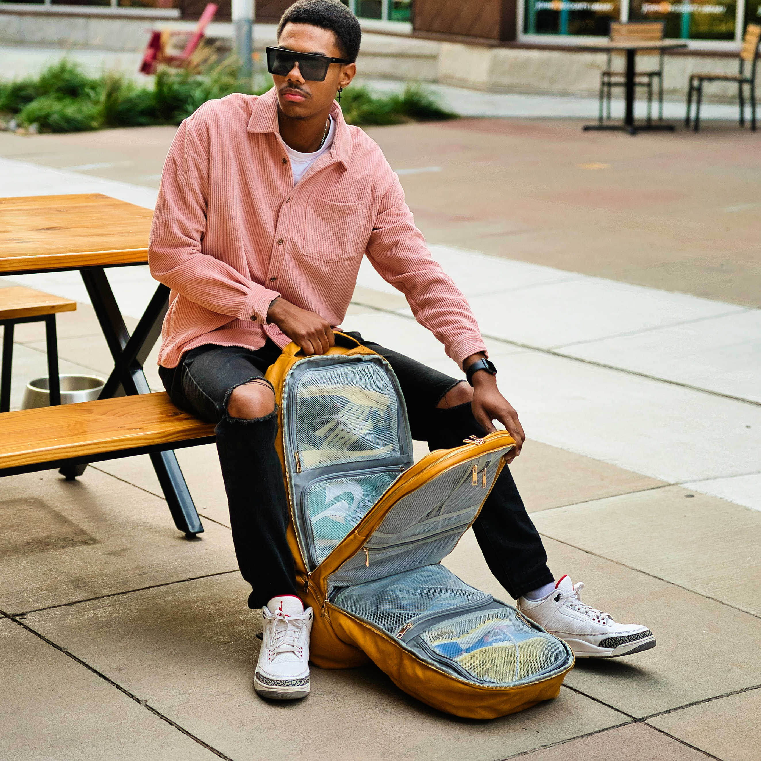 Yellow Leather Carryon (FLASH SALE) - Sole Premise