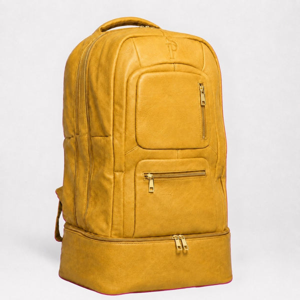 Yellow Leather Patented Carry-On Backpack (Only 300 Made)