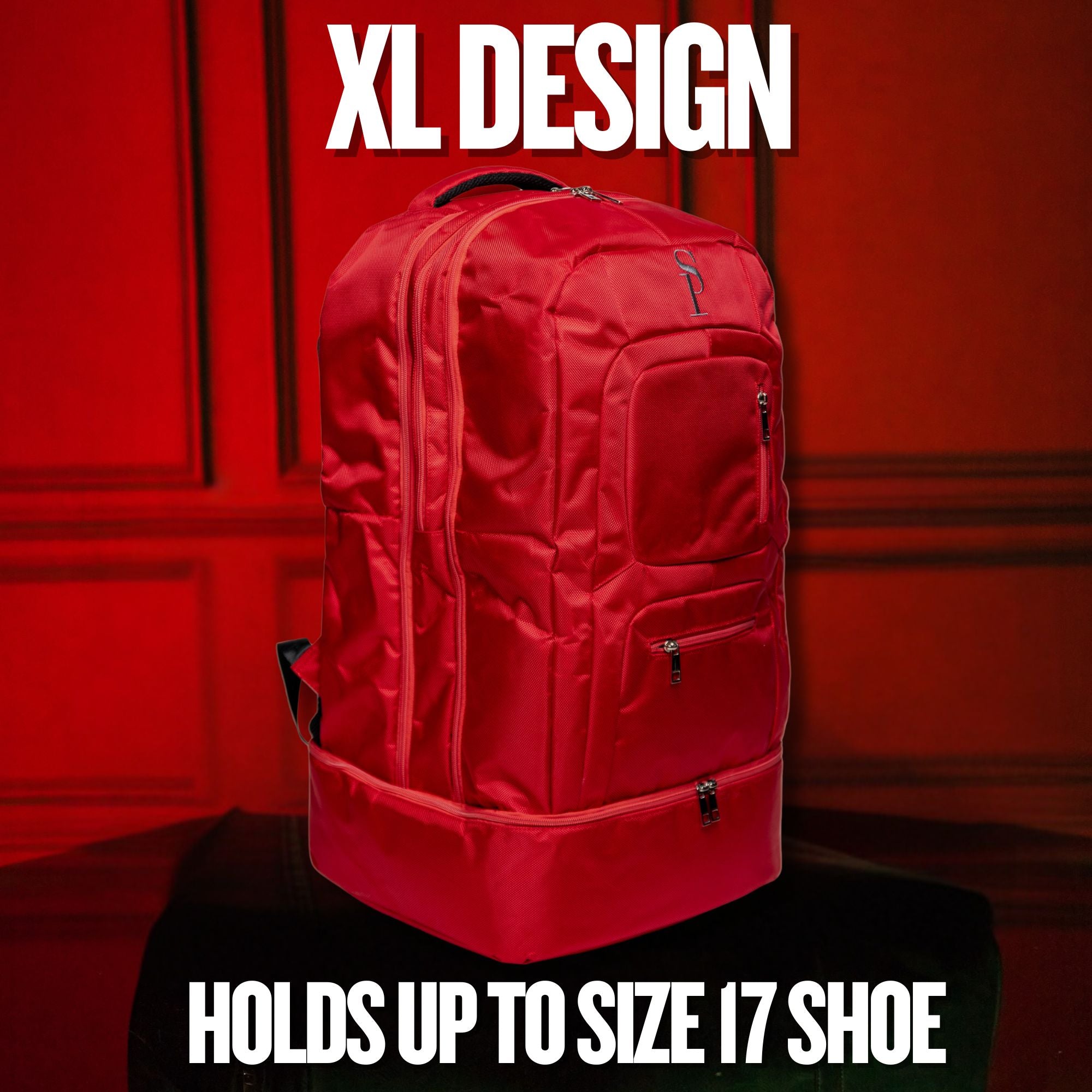 Red Polyester Patented Carry-On (XL Design) *Holds Size 17 - Sole Premise