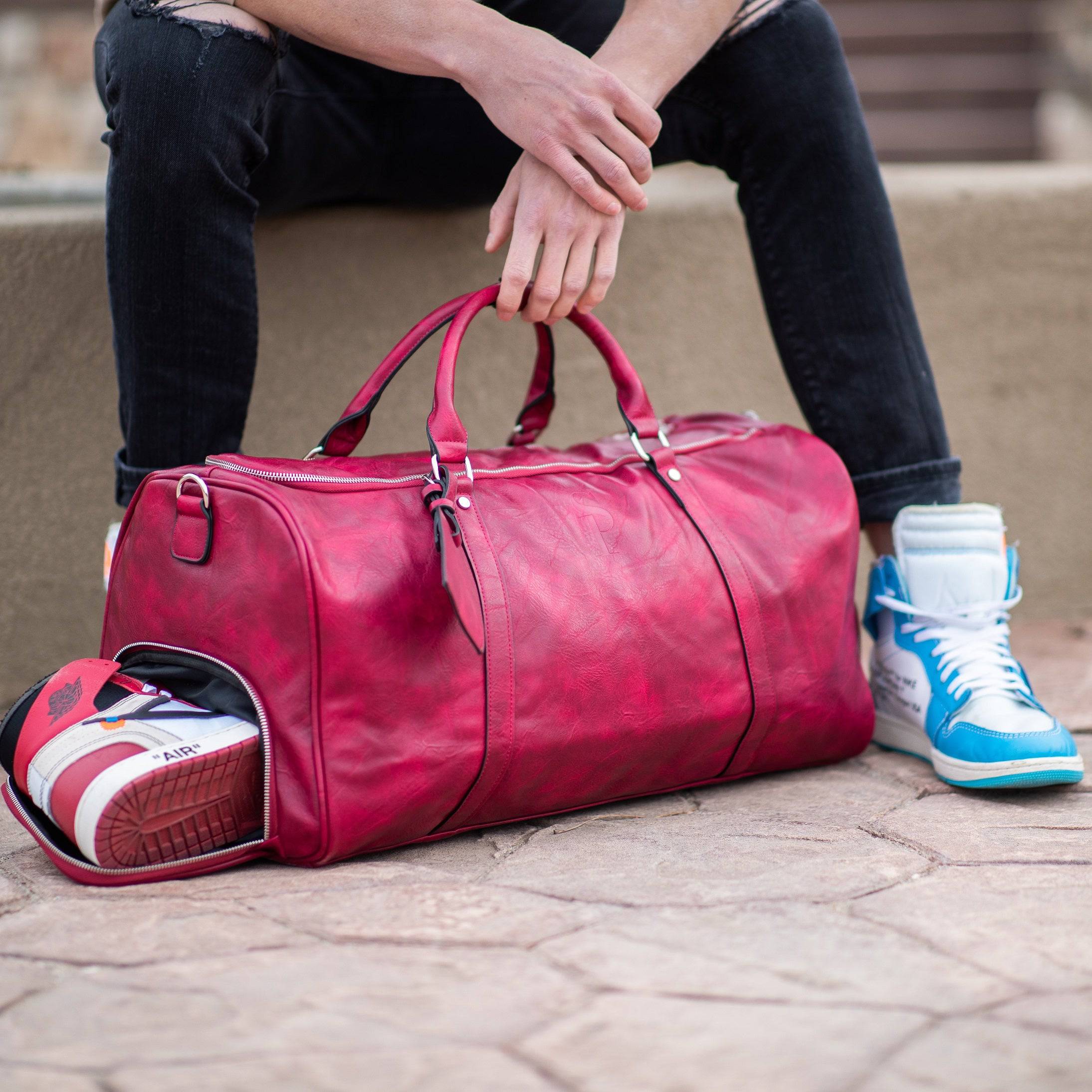 Maroon Duffle Bag Model