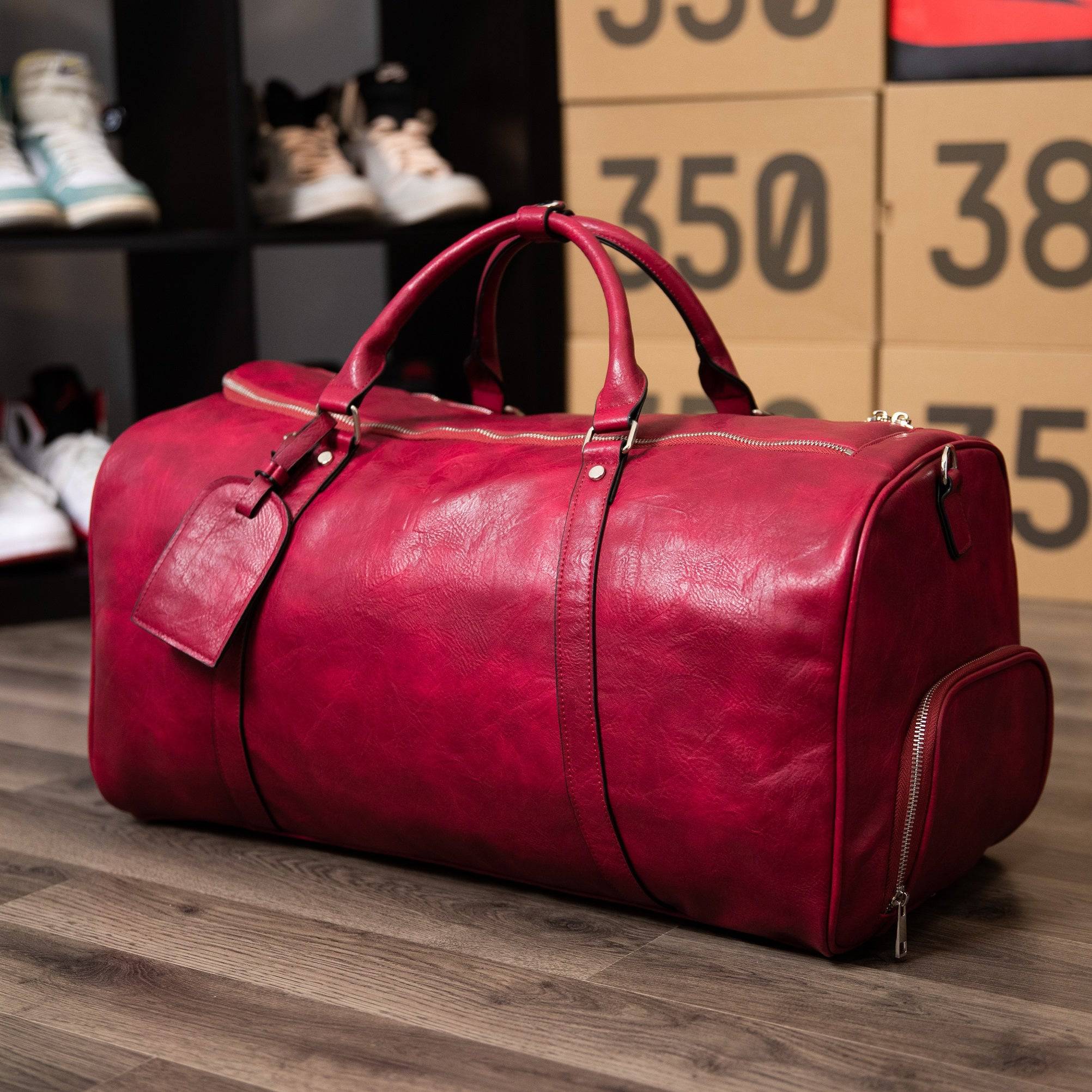 Maroon Duffle Bag Back