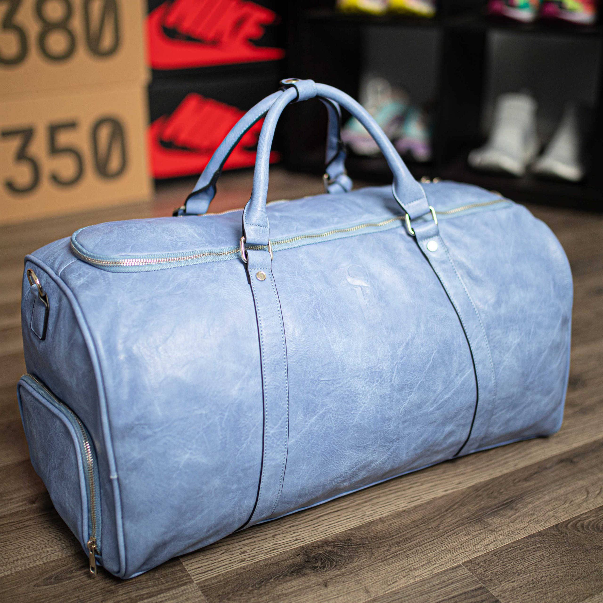 Baby Blue Duffle Angle
