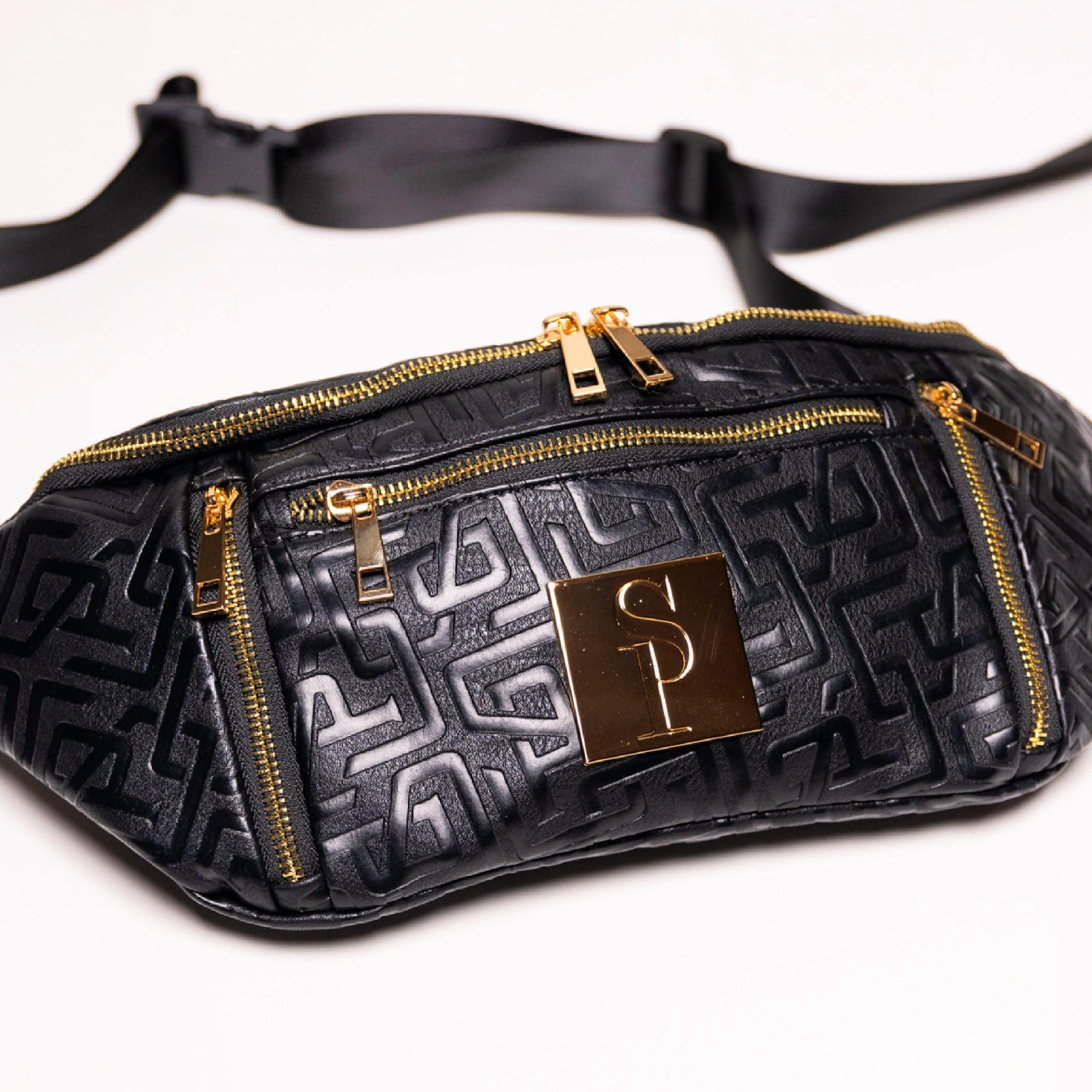 Black Monogram Leather Crossbody copy 3