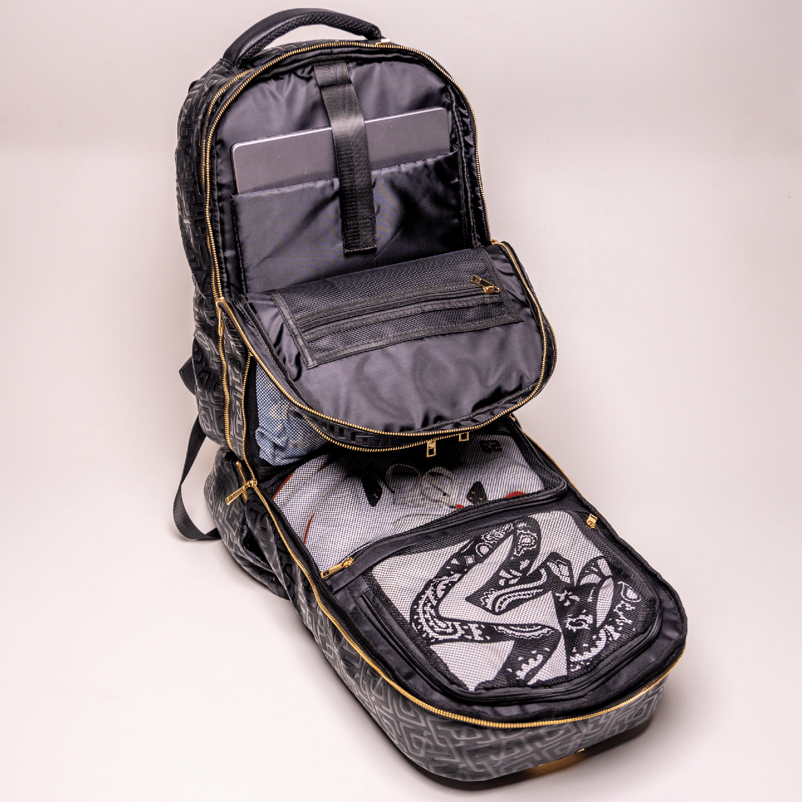 Black Monogram Leather Signature copy 2
