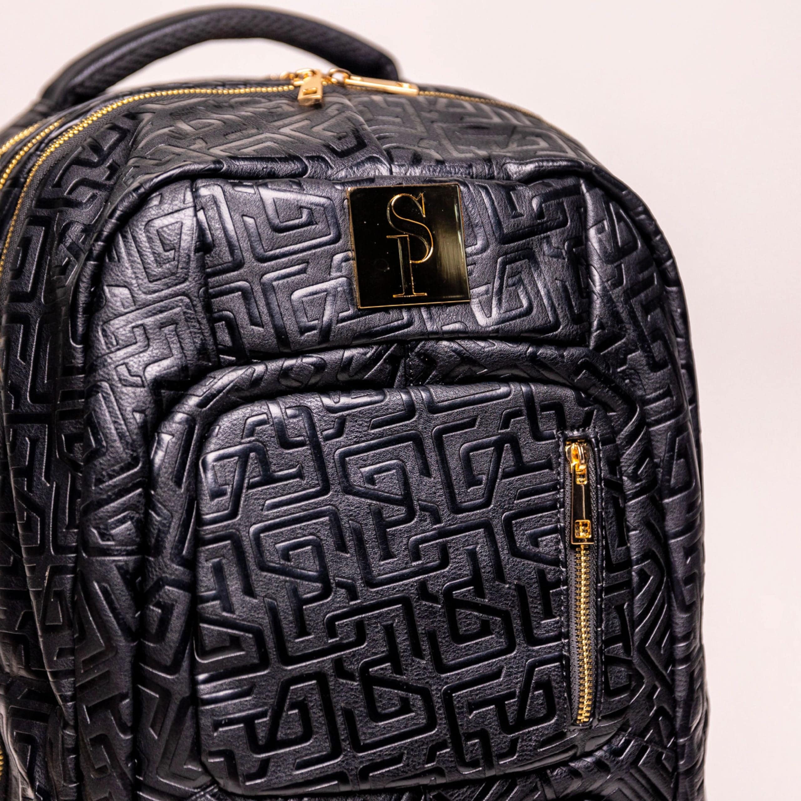 Black Monogram Leather Signature copy 3
