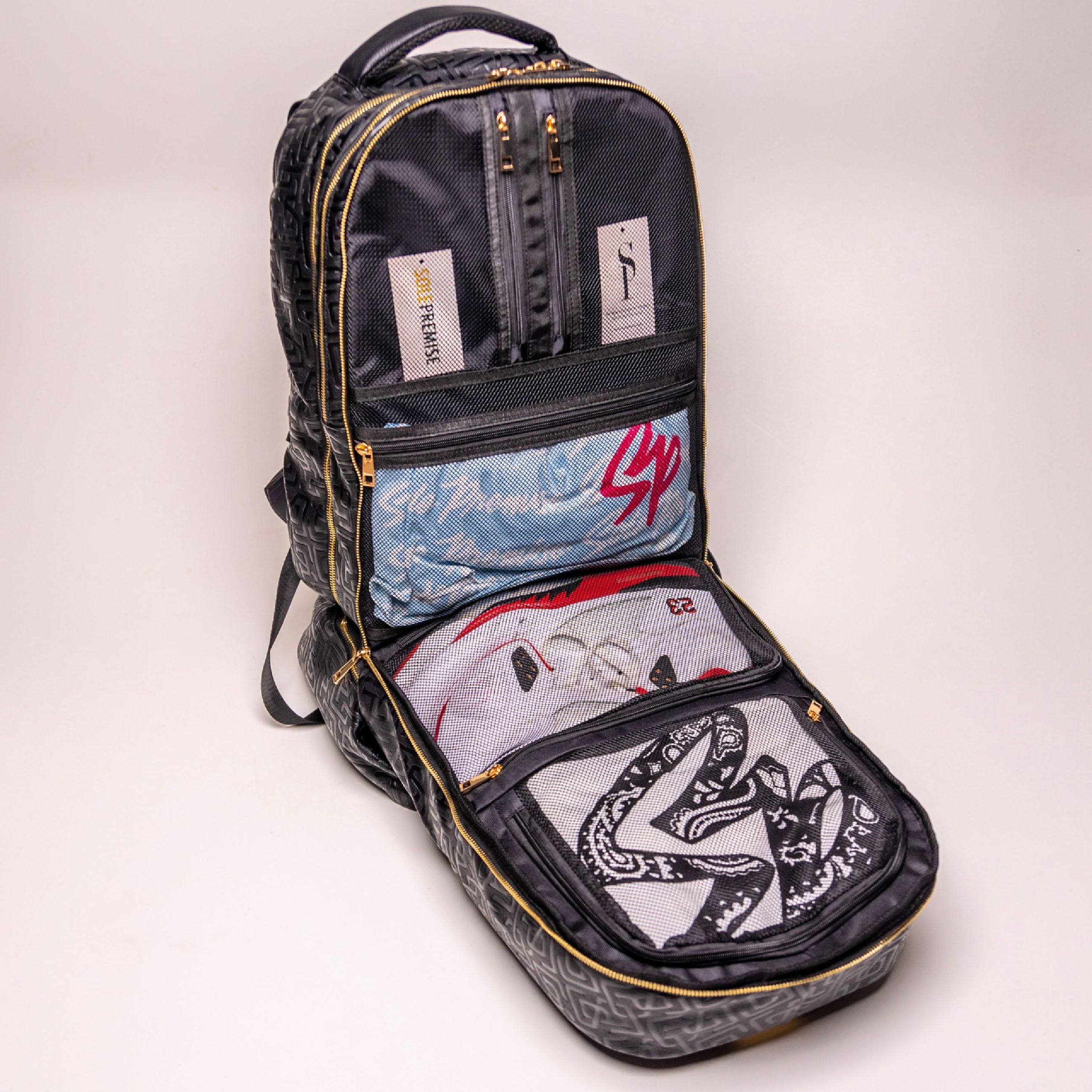 Black Monogram Leather Signature copy