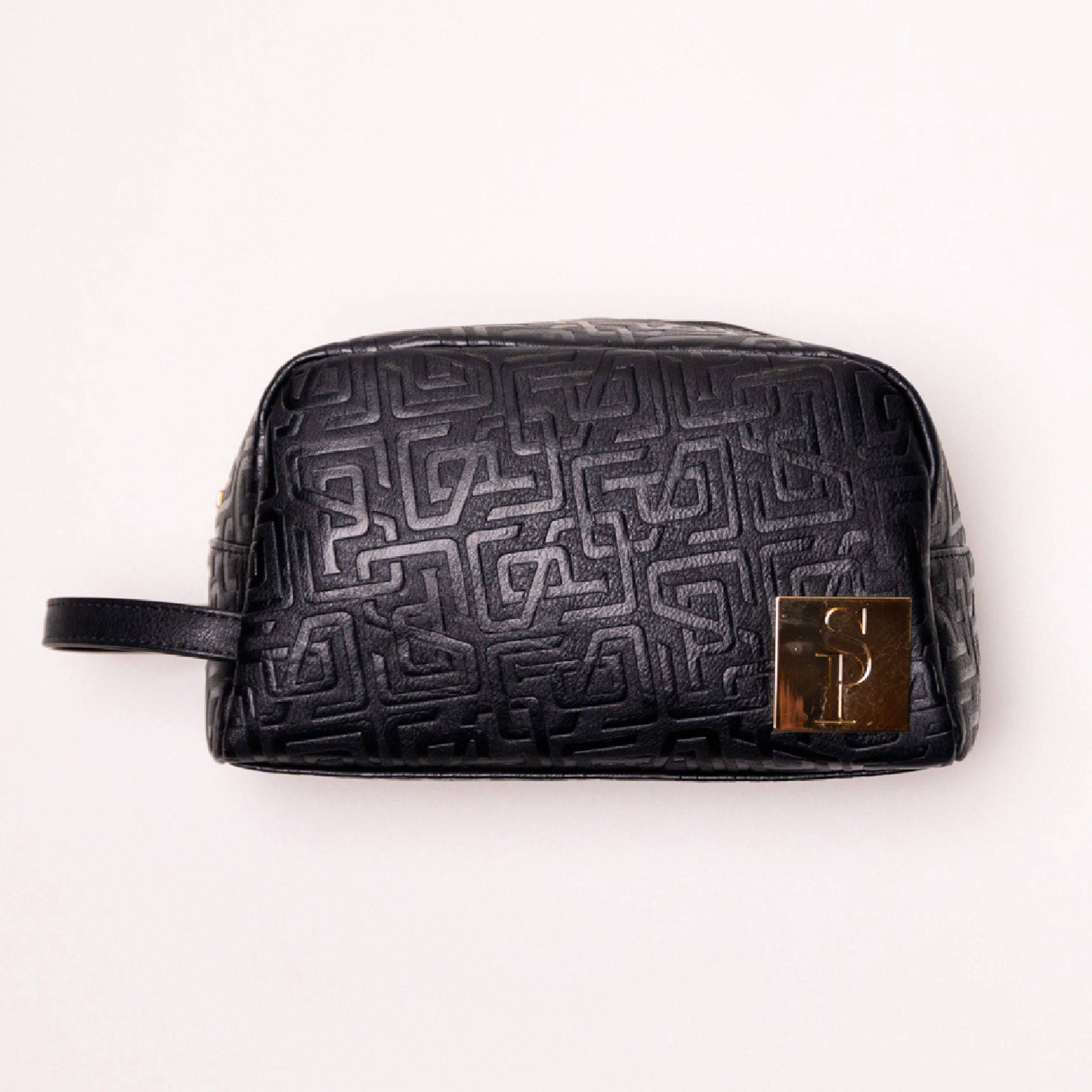 Black Monogram Leather Toiletry copy