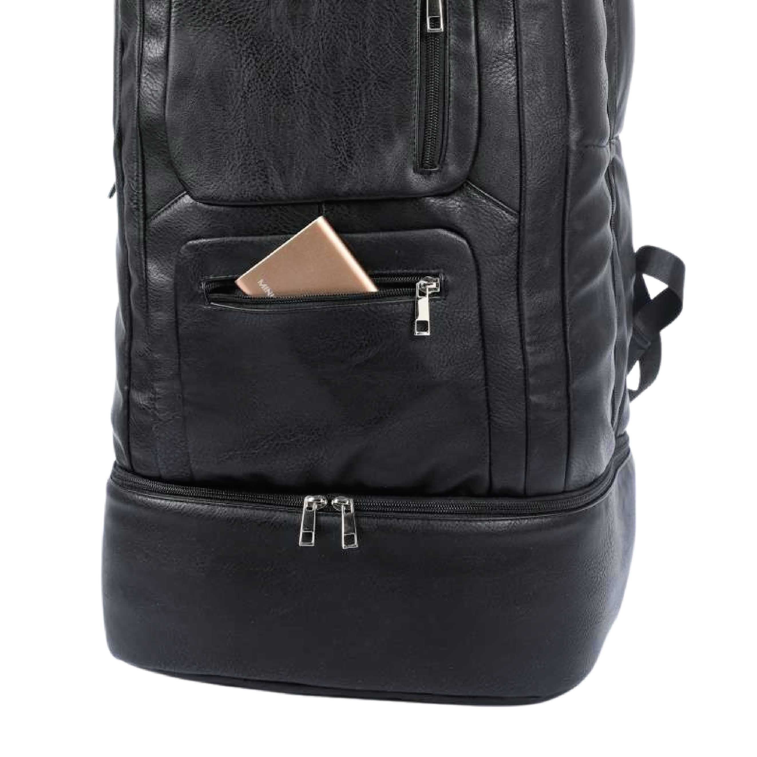 Black Luciano Tumbled Leather Luxury Travel Bag (Only 200 Made) - Sole Premise