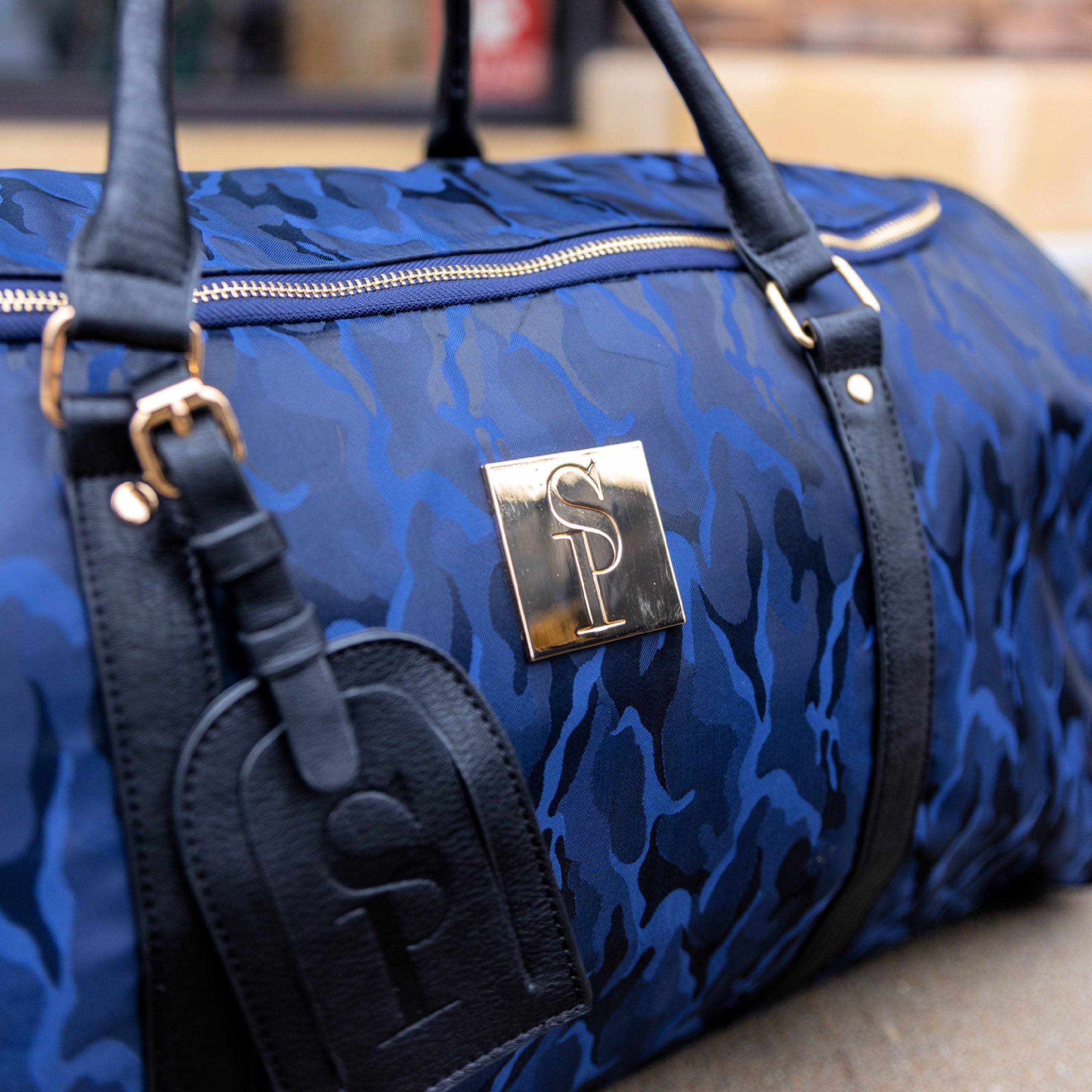 Blue Camo Bag Logo