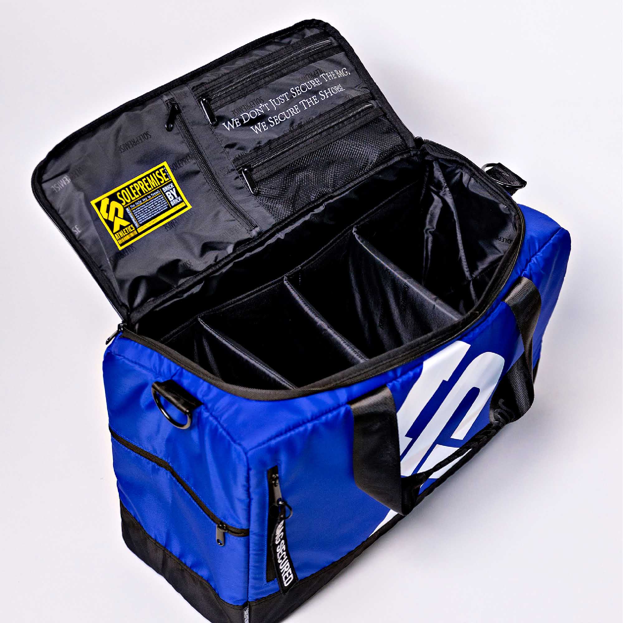 Blue Sneaker Duffle Bag Empty