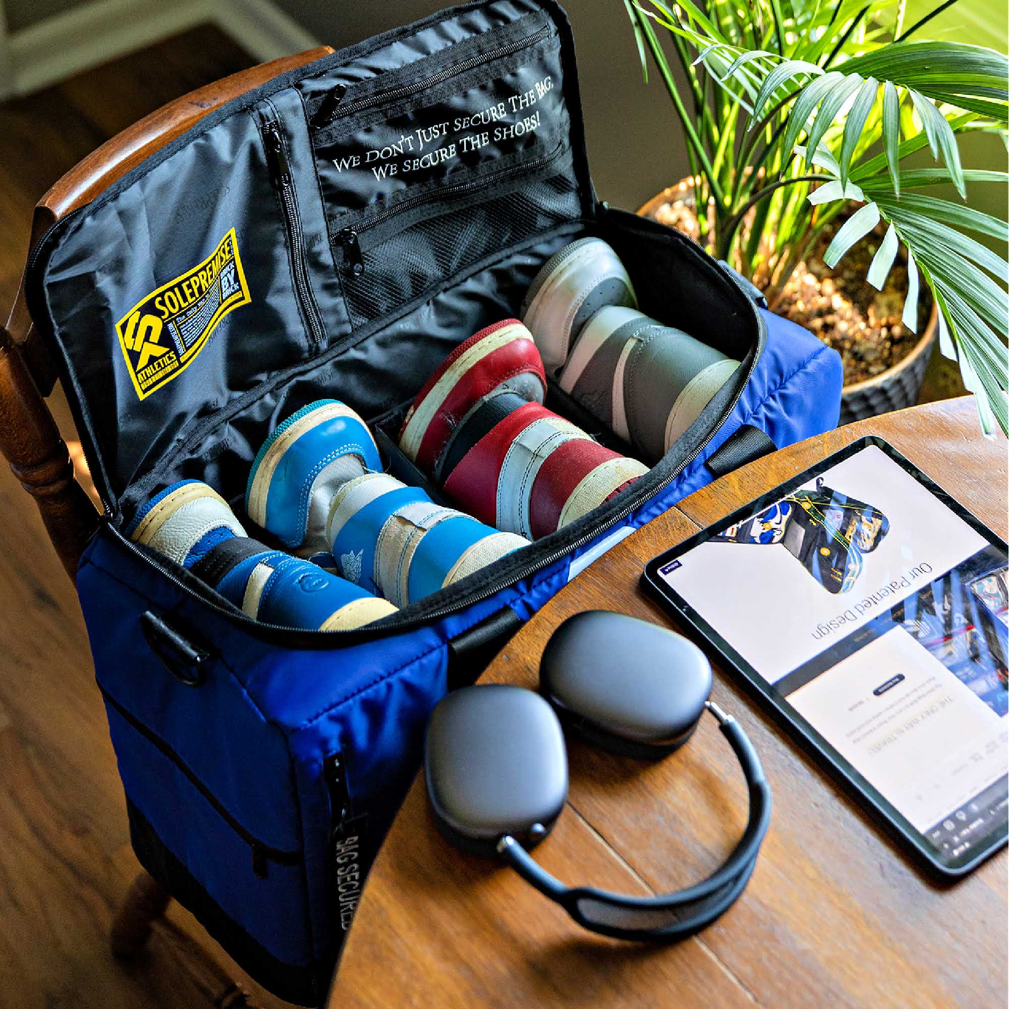 Blue Sneaker Duffle Bag Model 