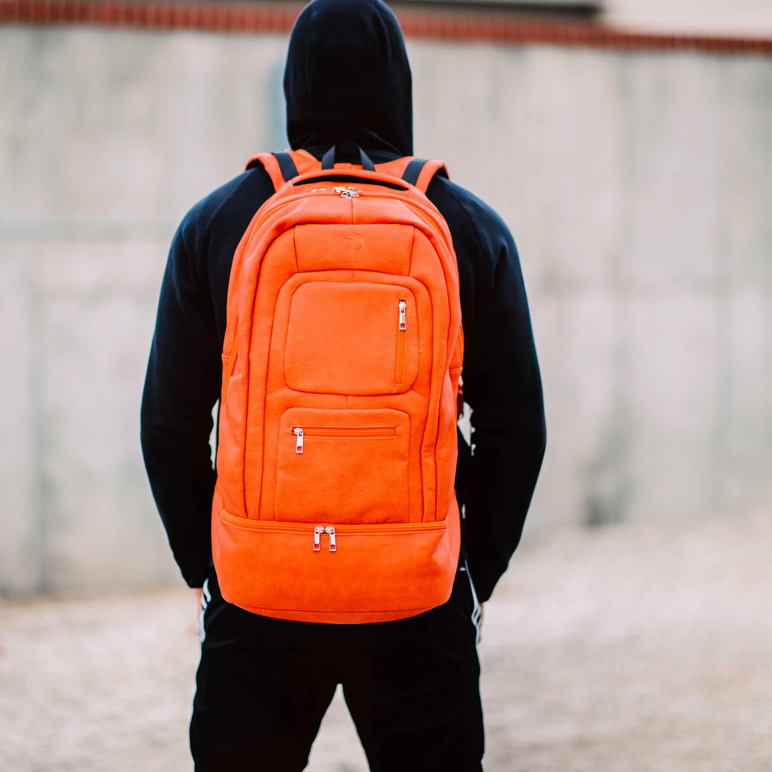 Orange Luciano Leather Signature Bag - Sole Premise