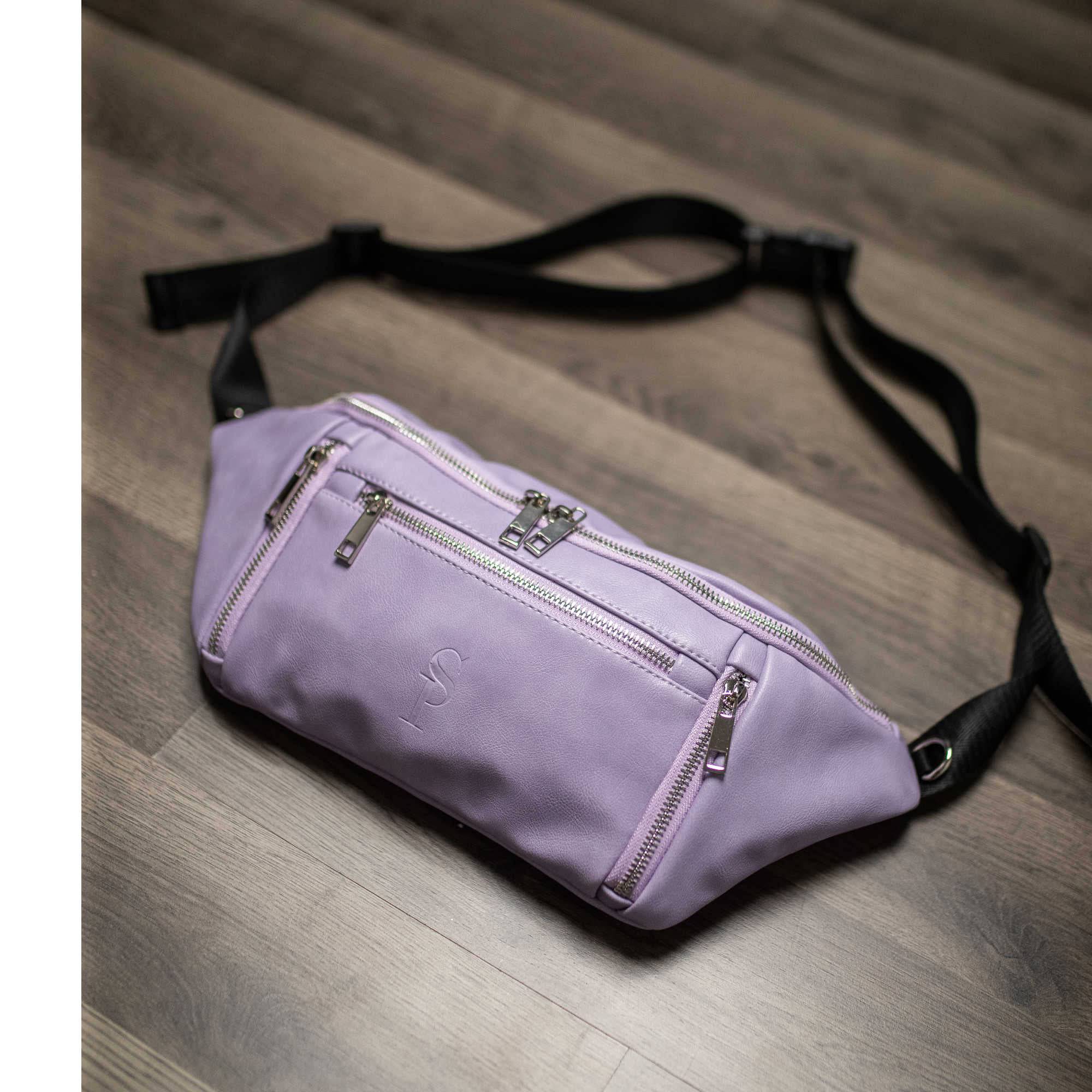 Purple Leather Cross Body-Waist Bag - Sole Premise