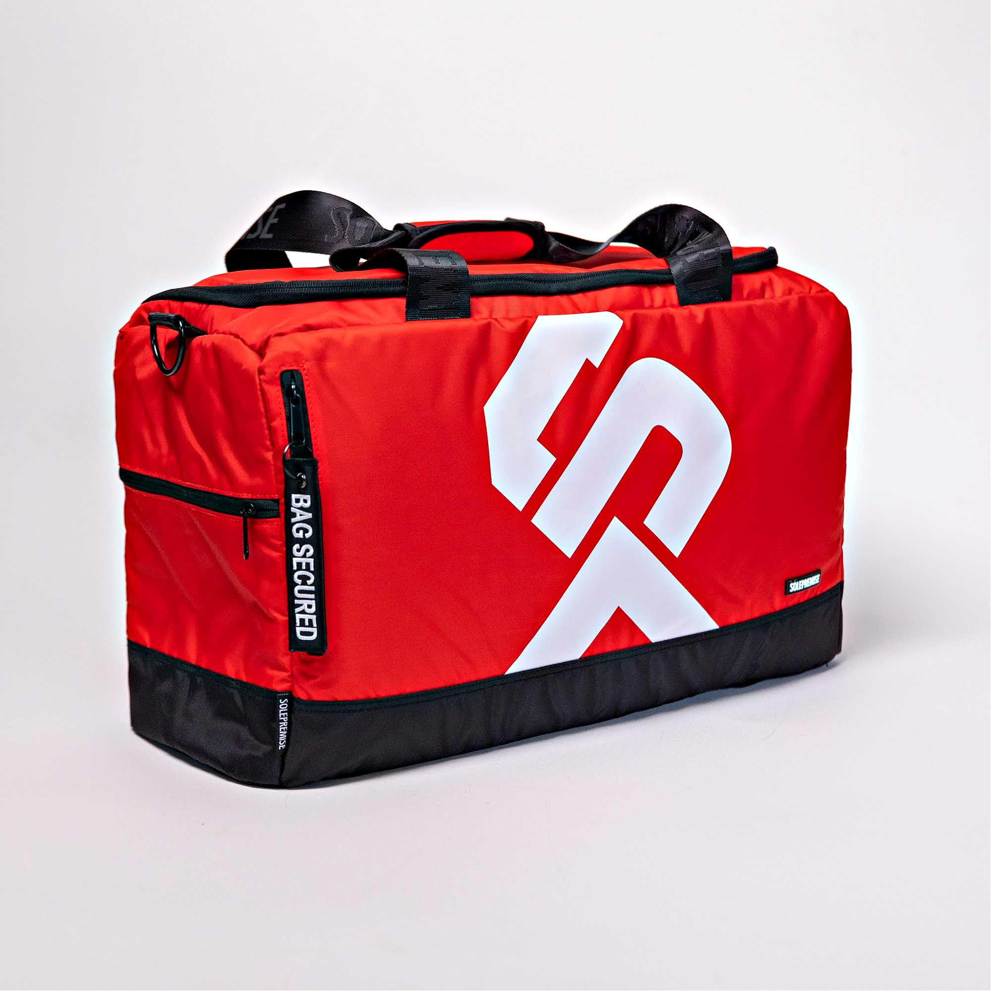 Red Sneaker Duffle Bag Side