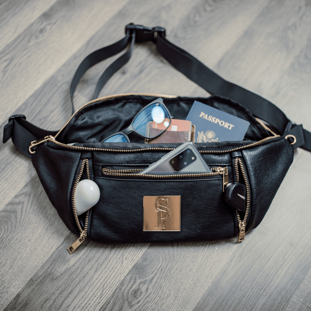 black crossbody open
