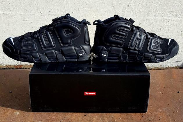 Sneak Peek of All-Black Nike Air More Uptempo by Supreme