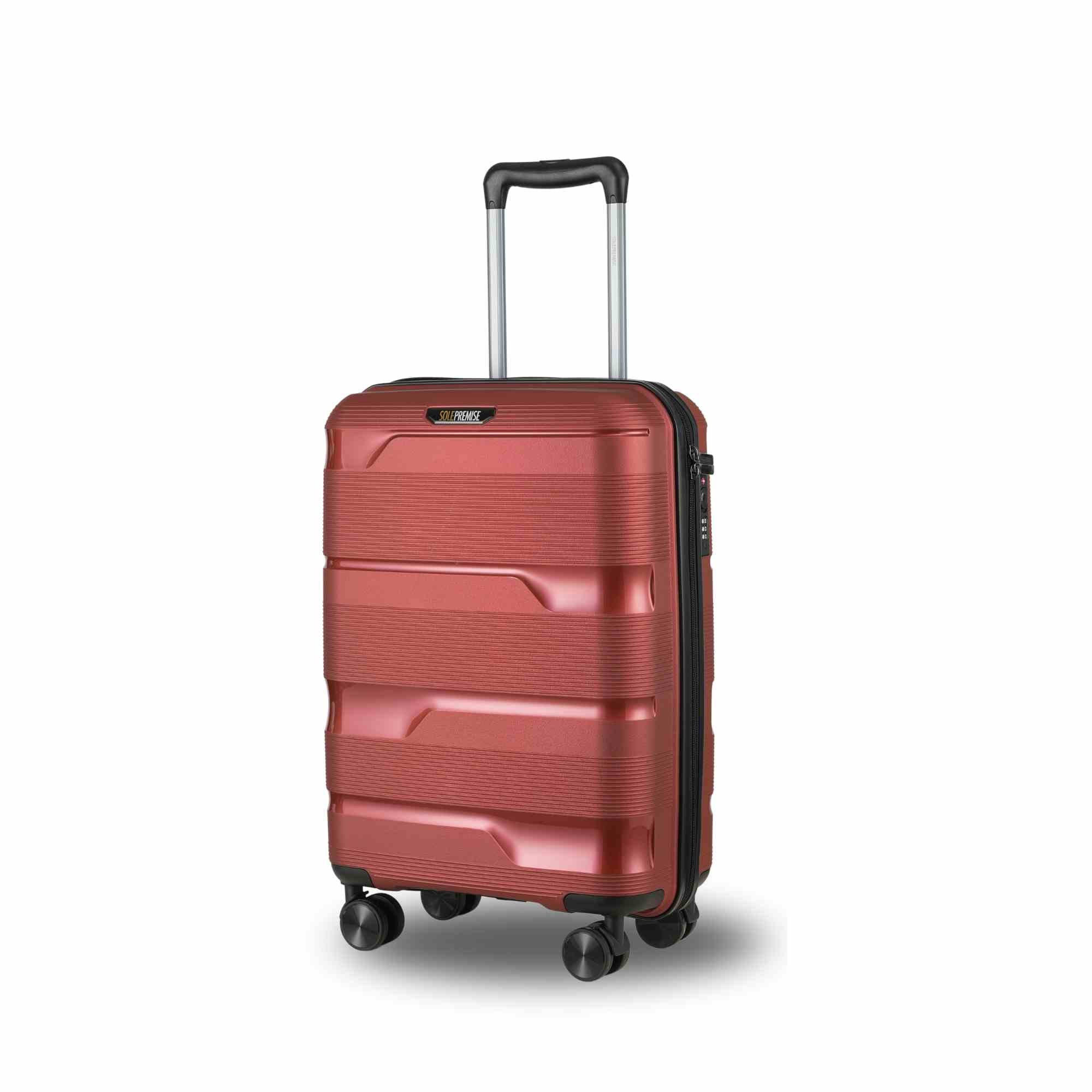 20-inch Red Carry-On Hardcase Roller Luggage | Sole Premise