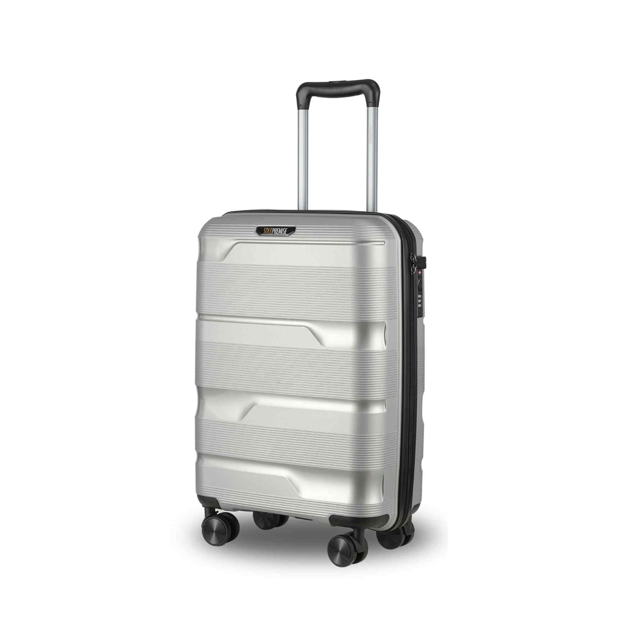 20-inch Silver Carry-On Hardcase Roller Luggage | Sole Premise