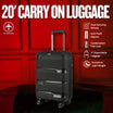 Hardcase Roller Luggage 20' with 360° Wheels & TSA Lock (Carry On) - Sole Premise