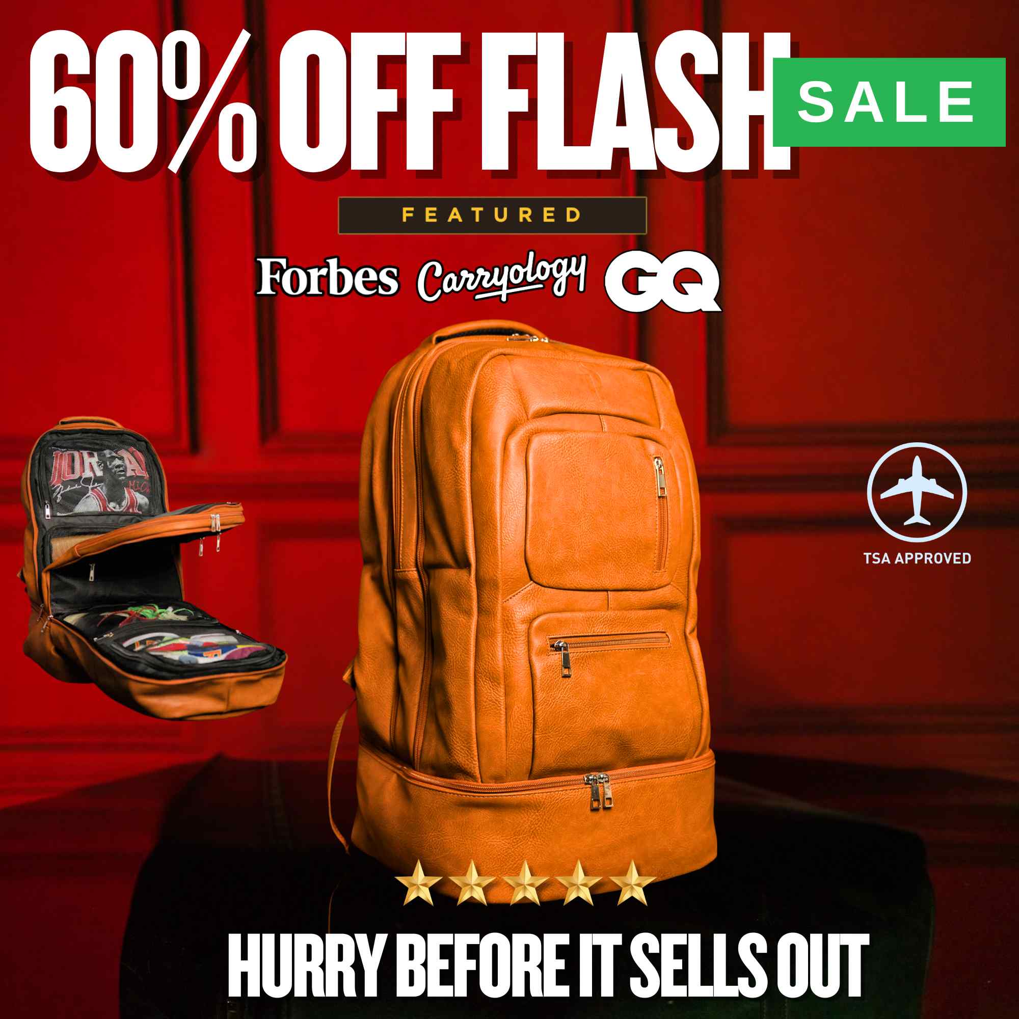 Brown Leather Carryon (FLASH SALE) - Sole Premise