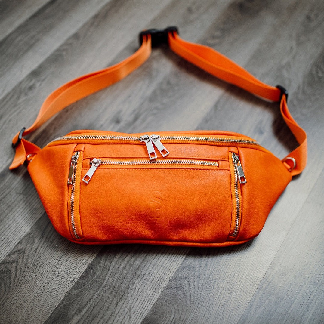 Orange Cross Sling Bag