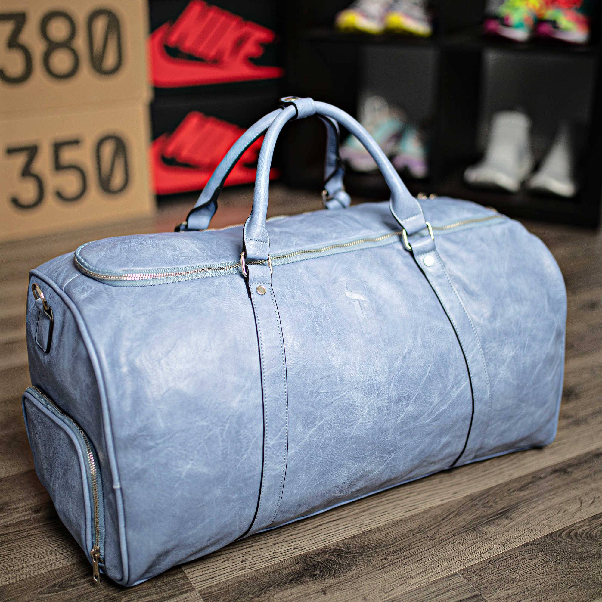 Baby Blue Luciano Leather 3 Bag Set - Sole Premise