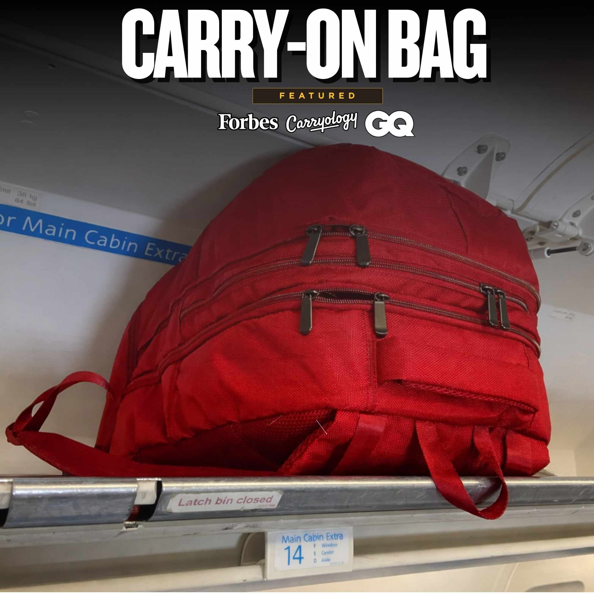 Red Polyester Carryon Bag (FLASH SALE)
