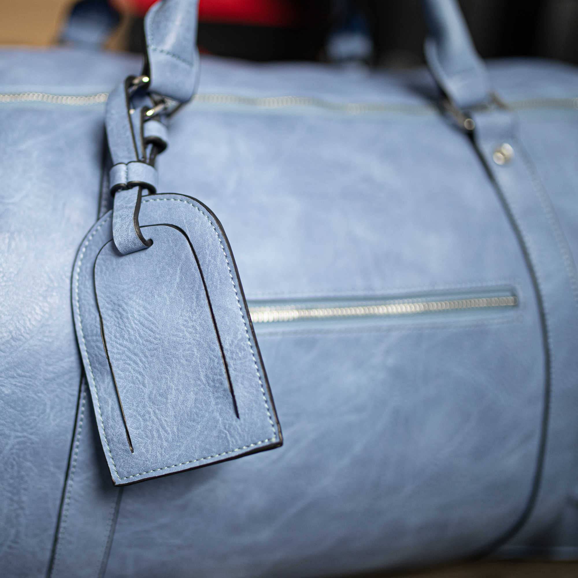 Baby Blue Duffle Tag