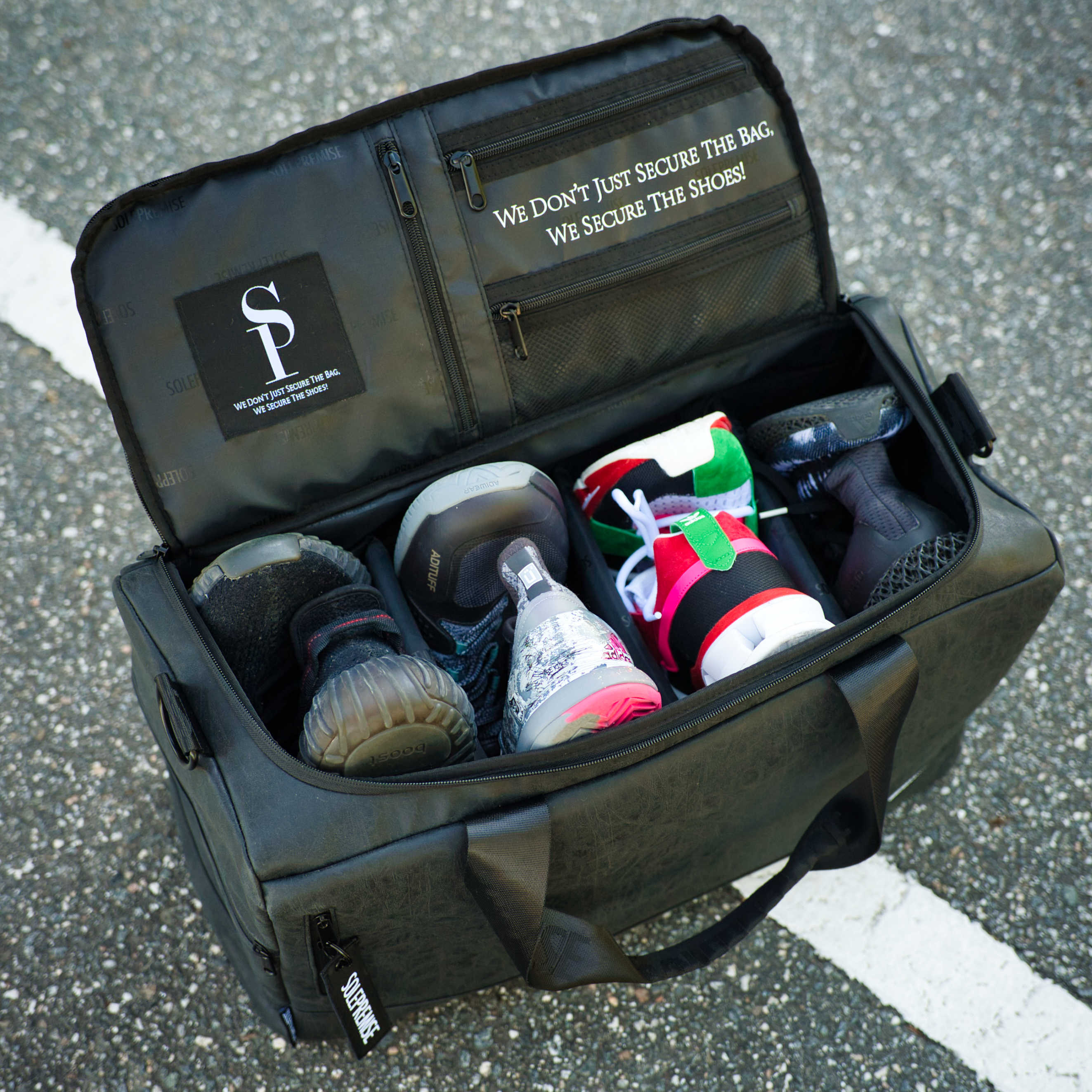 Black Sneaker Duffle Bag