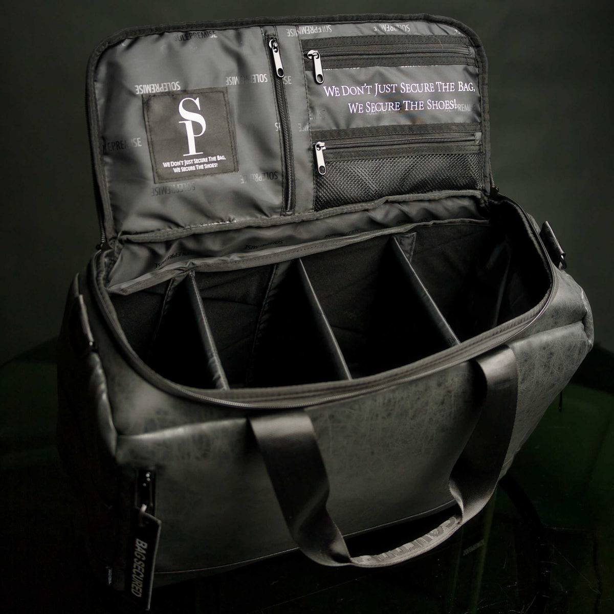 Black Leather Sneaker Duffle - Sole Premise