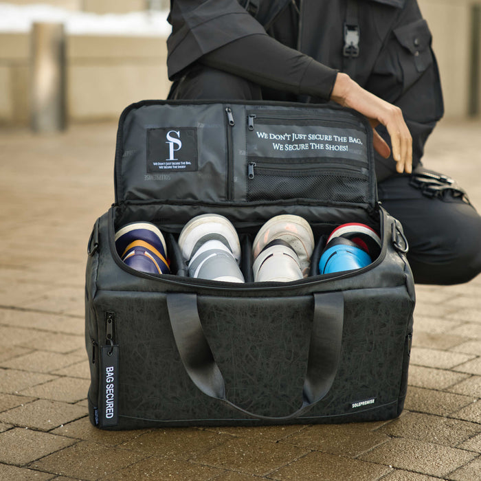 Black Leather Sneaker Duffle - Sole Premise