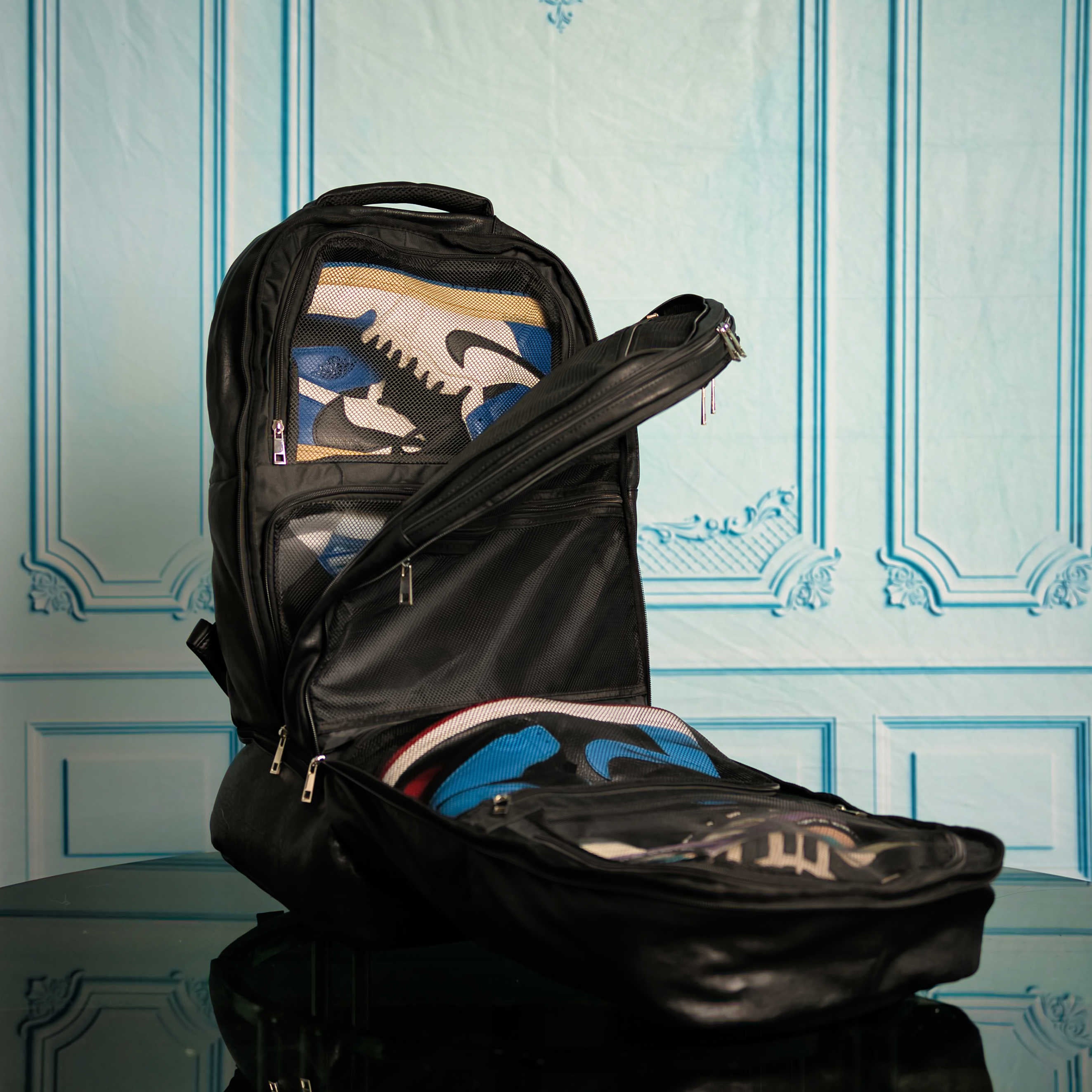 Black Tumbled Leather Signature Bag Set (Signature and Duffle Bag) - Sole Premise