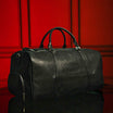 Black Leather Duffle Bag