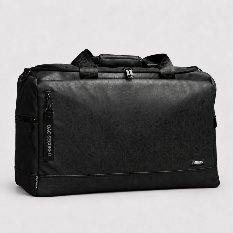 Black Leather Sneaker Duffle