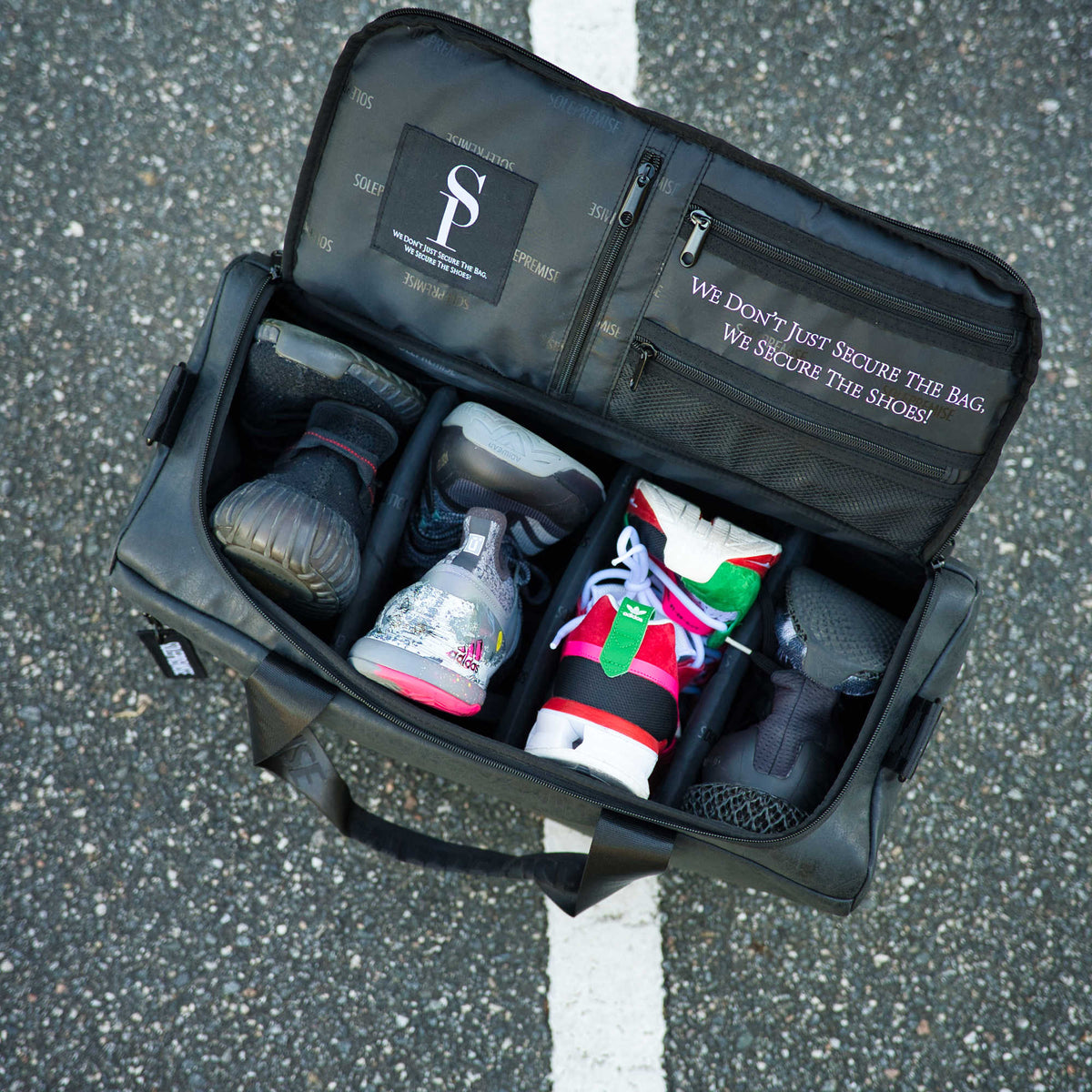 Black Leather Sneaker Duffle - Sole Premise