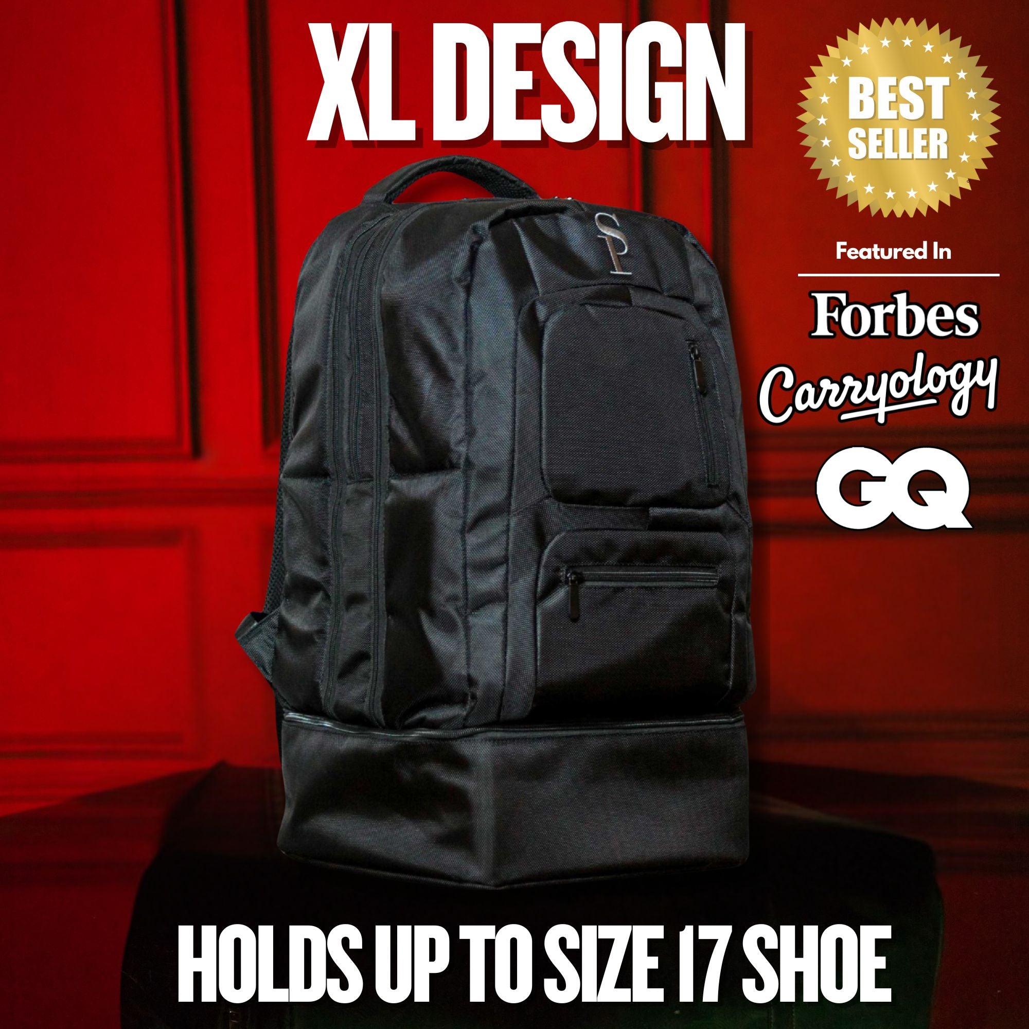 Polyester Travel Carry-on Patented Design (XL Version) *Holds Size 17 Shoe