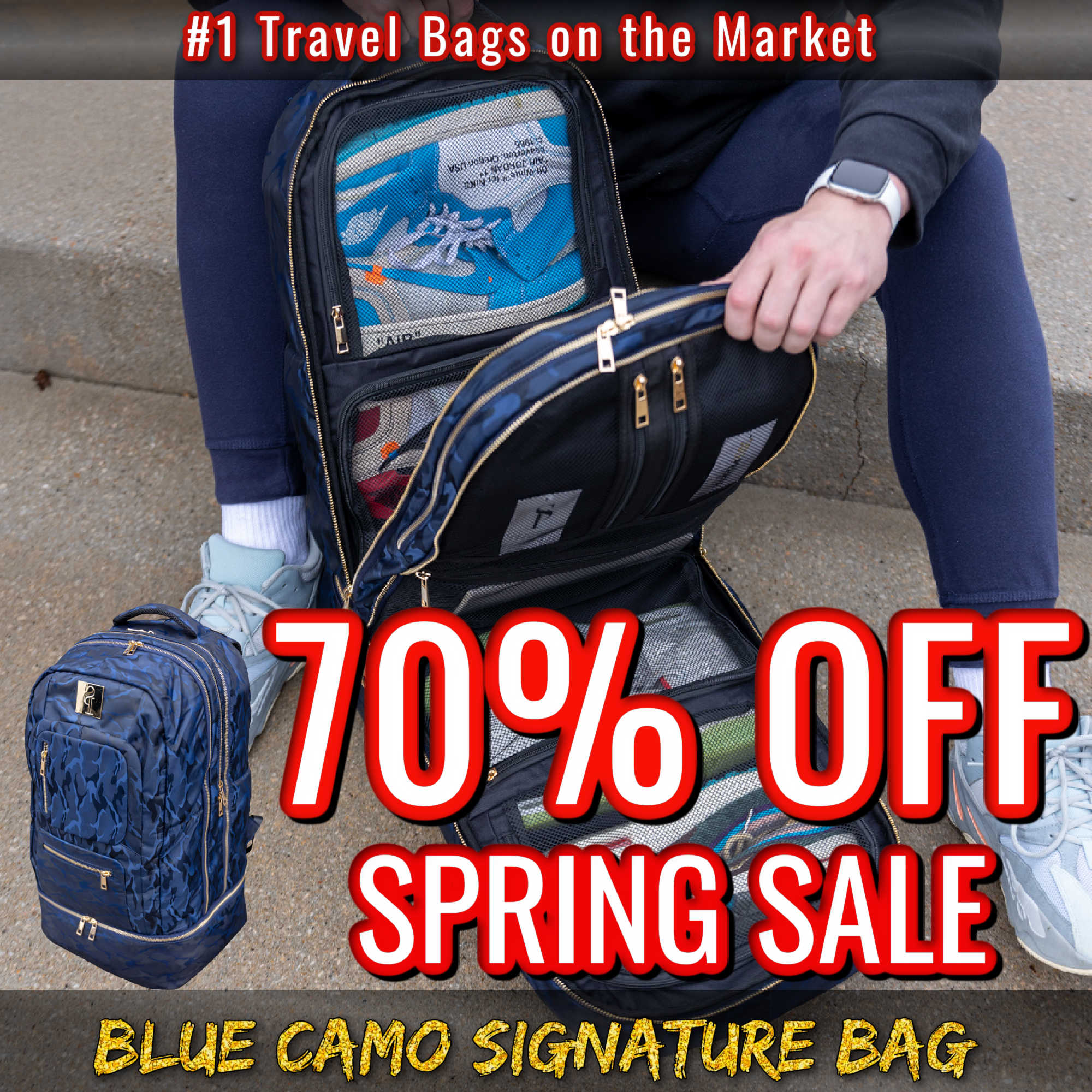 Blue Camo Carryon Design (Spring Sale)