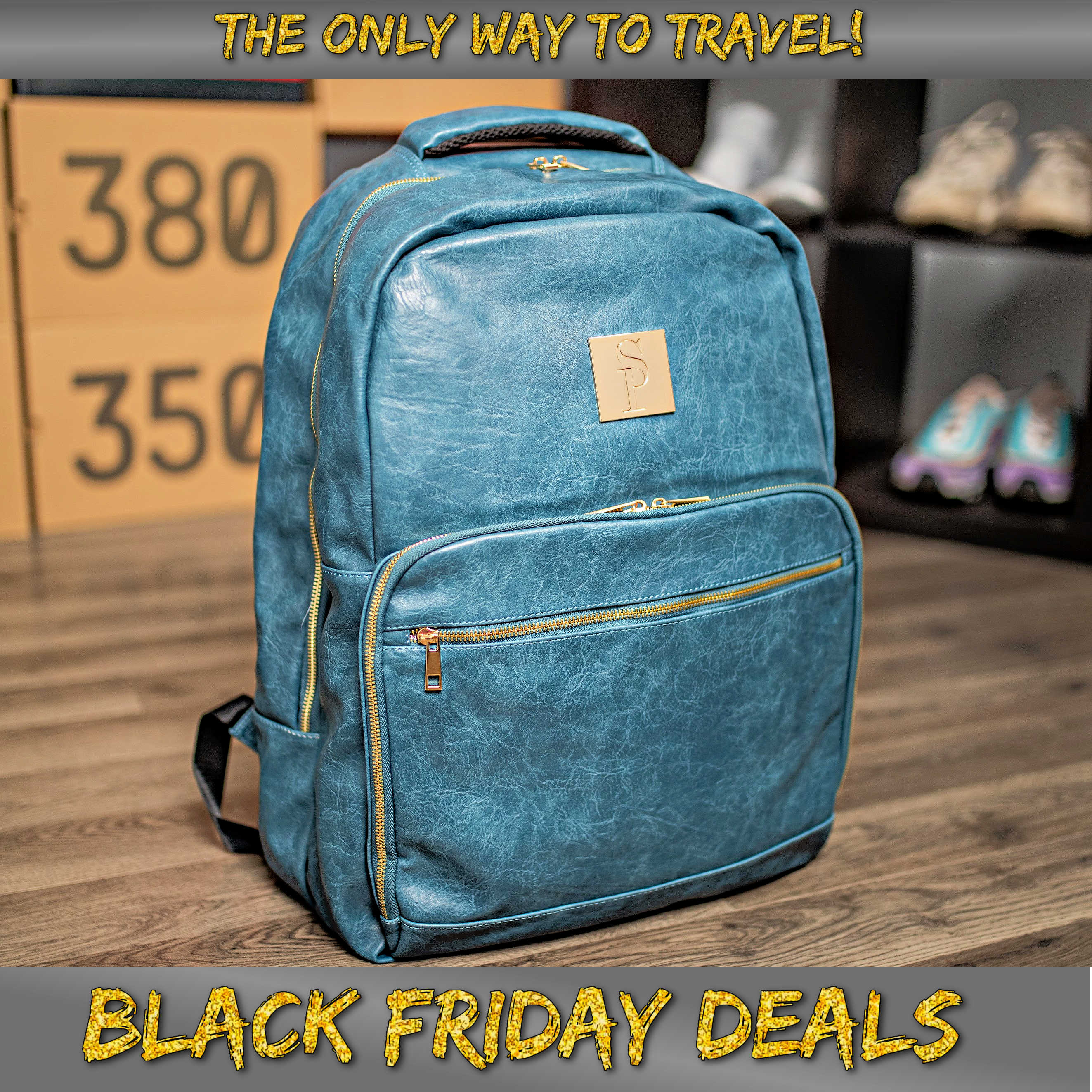 Blue Leather Commuter Bag (Black Friday Deal)