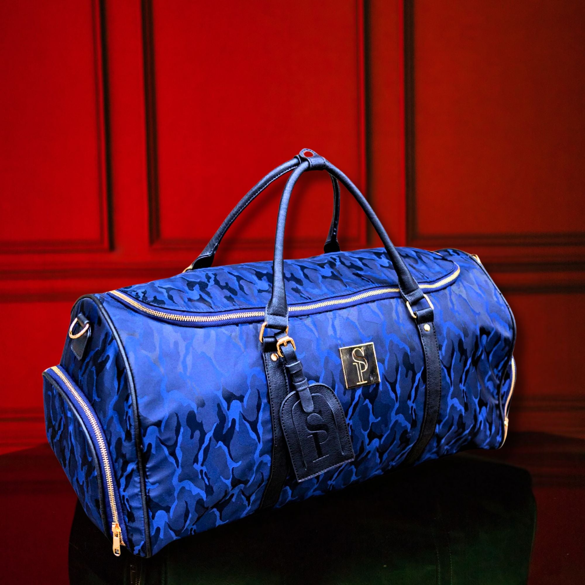 Blue Camo Duffle Bag (New Weekender Design)