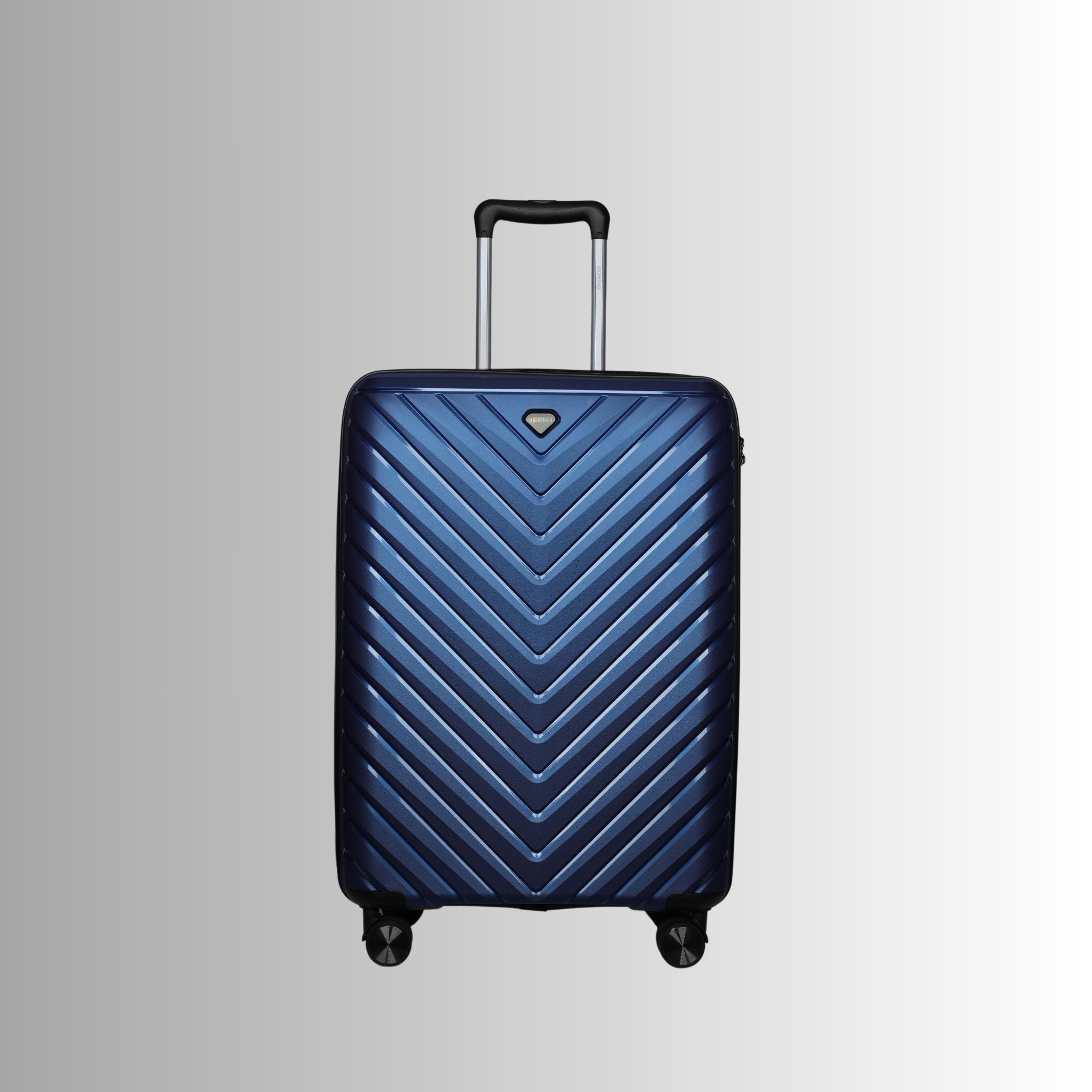 Blue Hardcase Roller Luggage 24' with 360° Wheels & TSA Lock