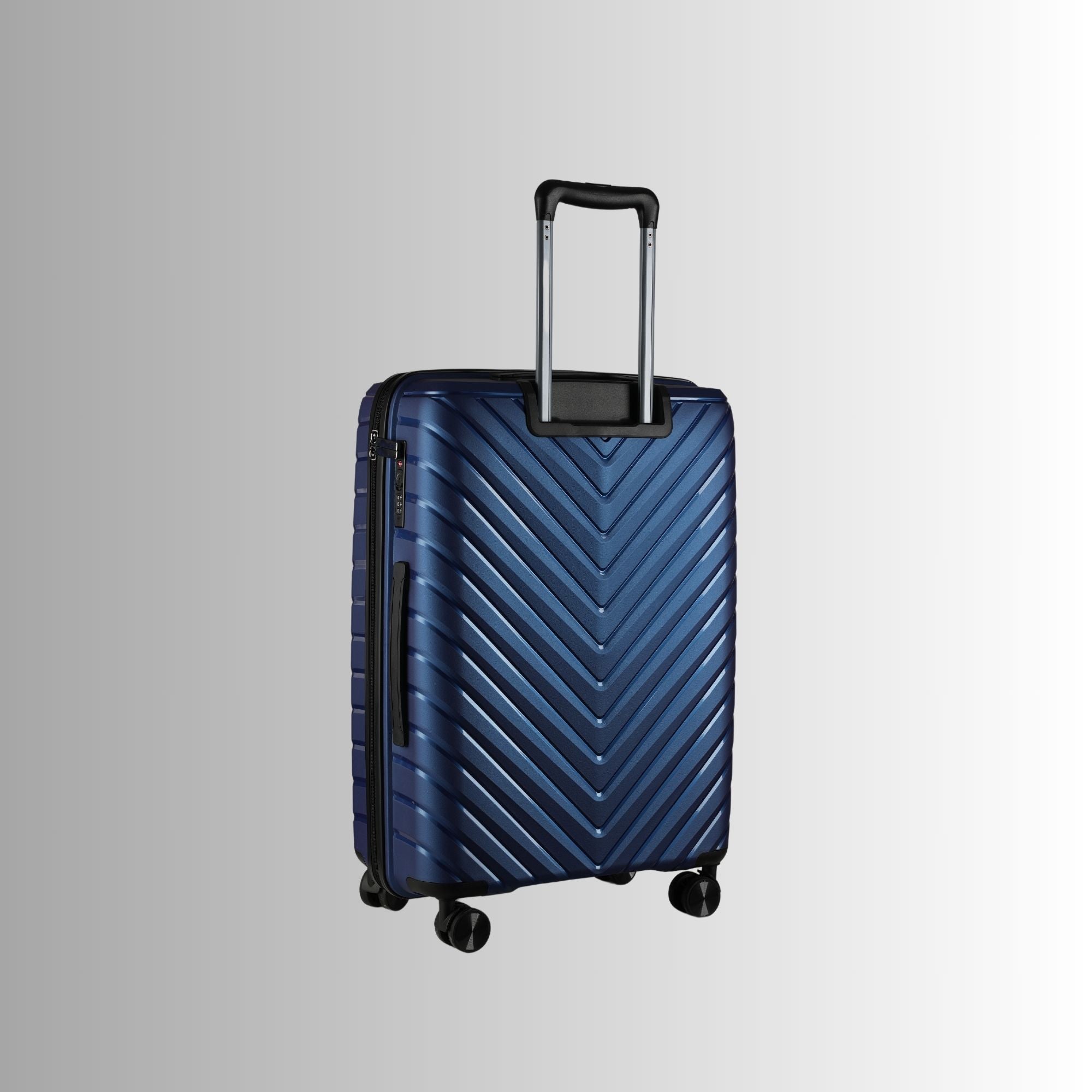 Blue Hardcase Roller Luggage 24' with 360° Wheels & TSA Lock