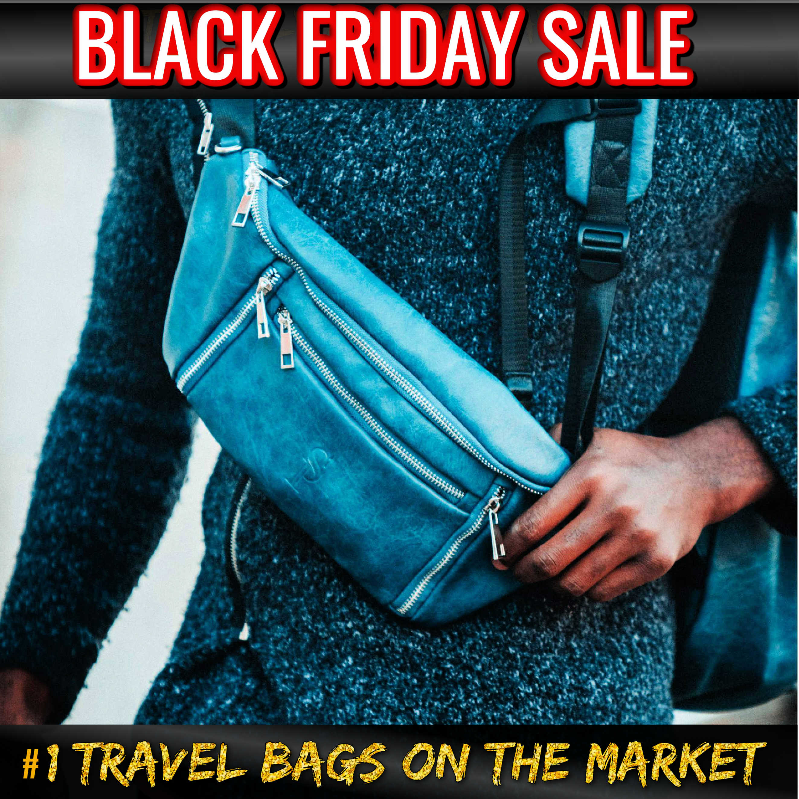 Blue Luciano Leather Sling (BLACK FRIDAY SALE)