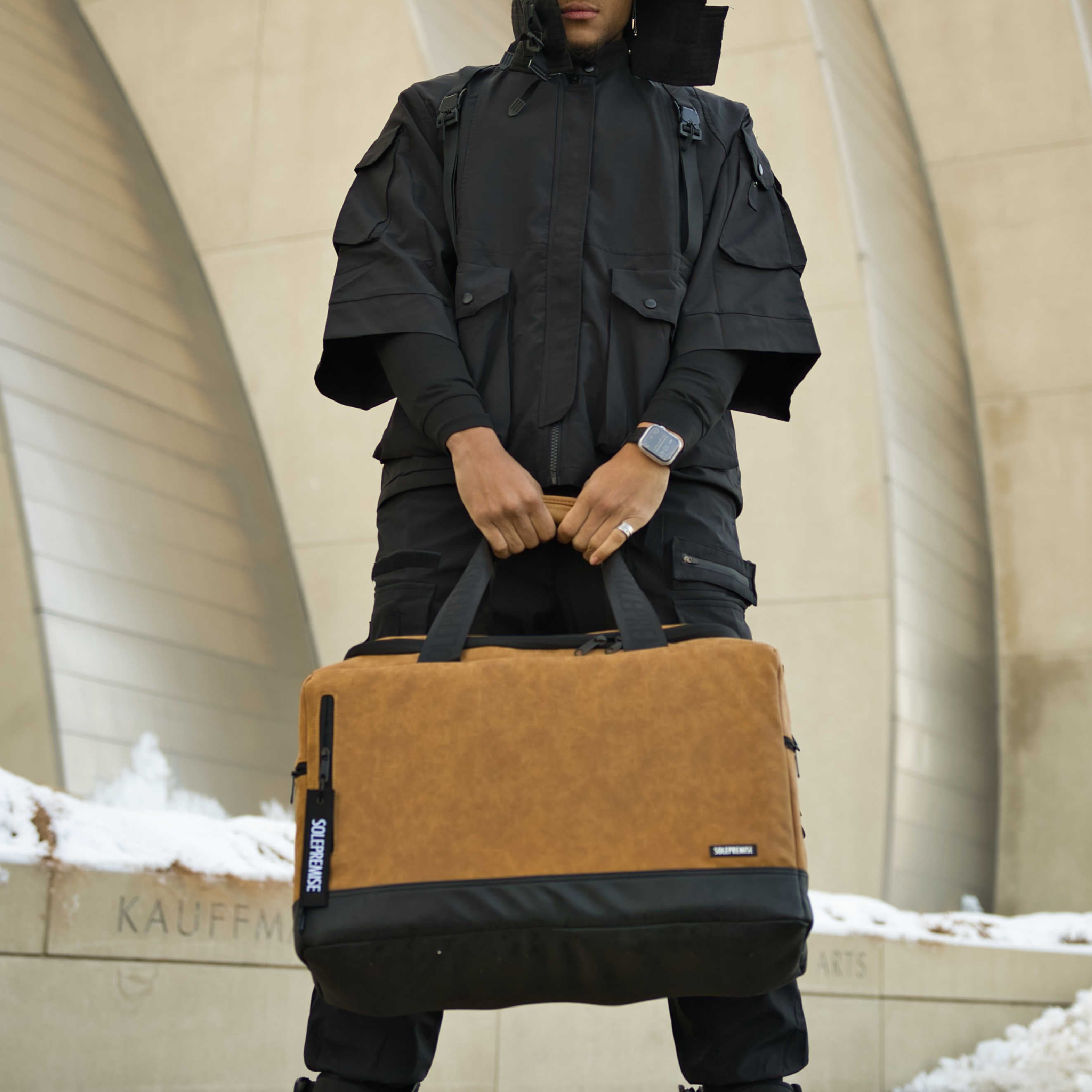 Brown Leather Sneaker Duffle