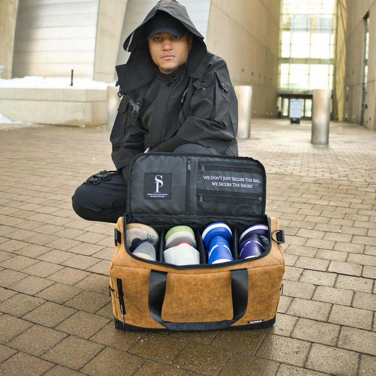 Brown Leather Sneaker Duffle - Sole Premise