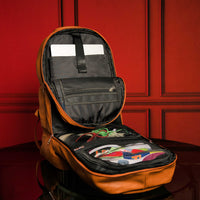 Brown Leather Luxury Carry-On Backpack (Patented Signature Design) - Sole Premise
