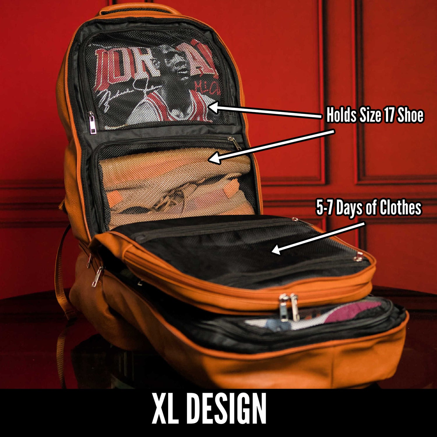 Brown Leather Patented Shoe Bag (XL Design) *Holds Size 17 - Sole Premise