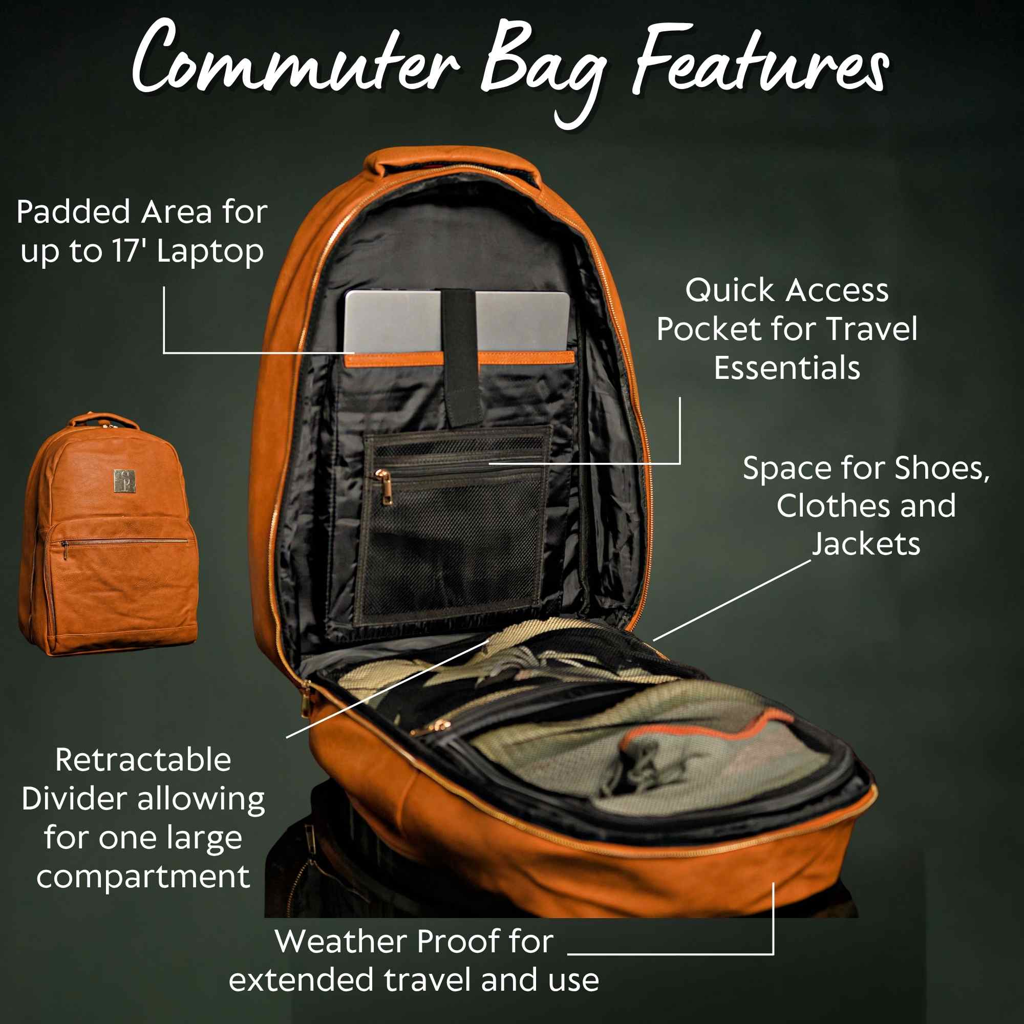 Brown Leather Commuter Bag - Sole Premise