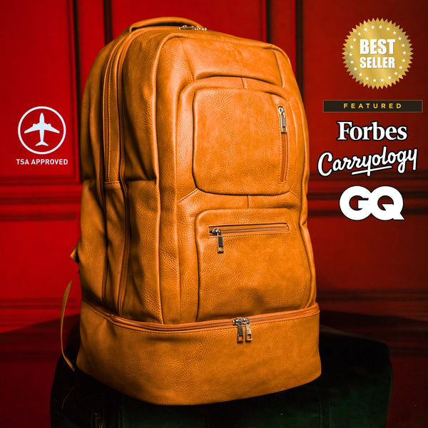 Brown Leather Luxury Patented Carry-On Bag (Only 300 Made)